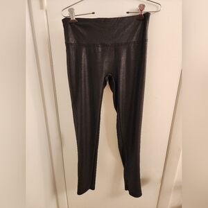 Fashion Nova Black High-Waisted Faux Leather Leggings - Size L